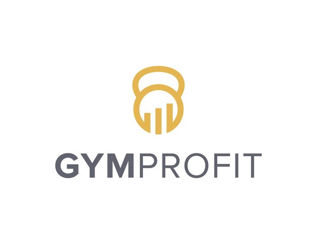winstbar en sportschool schetsen eenvoudig strak creatief geometrisch modern logo designgym fitness levensstijl