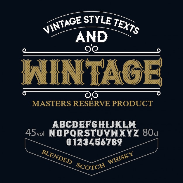  wintage typeface