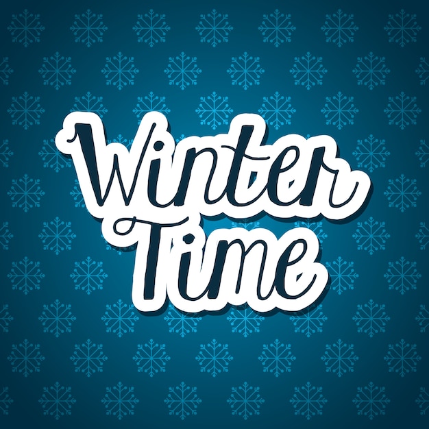 Vector winte time and snow