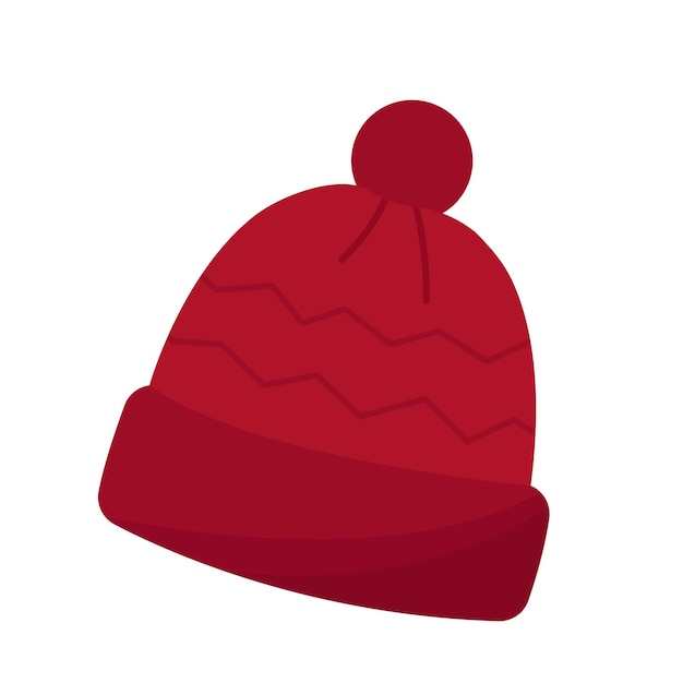 Cappello in lana per la stagione invernale e autunnale nel colore rosso scuro alla moda