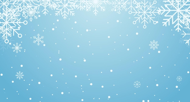 Winter background Abstract snowflake border Snowfall backdrop Winter holidays theme Background with snowflakes Vector illustration