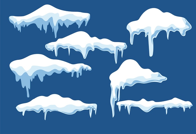 冬の背景 青い杉の木 雪