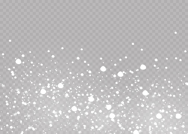 Winter background from snowflakes blown by the wind heavy snowfall white dust light snow