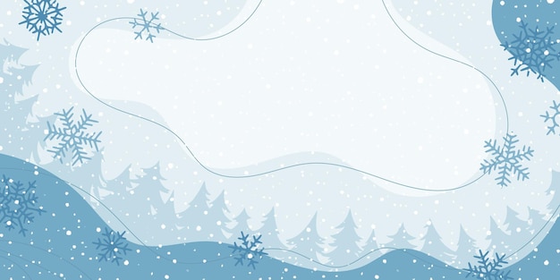Winter background holiday frame with snowflakes christmas theme