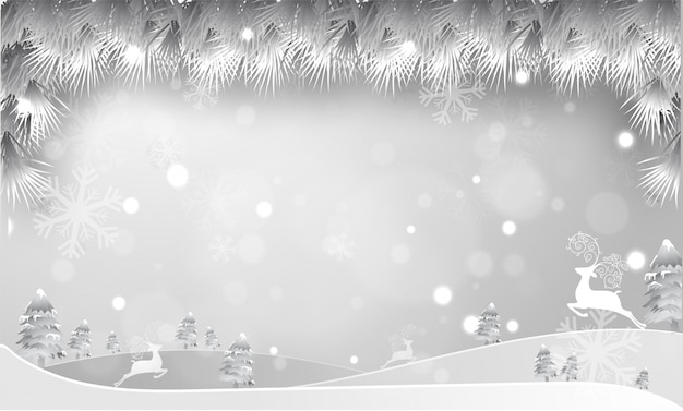 Winter background merry christmas concept.