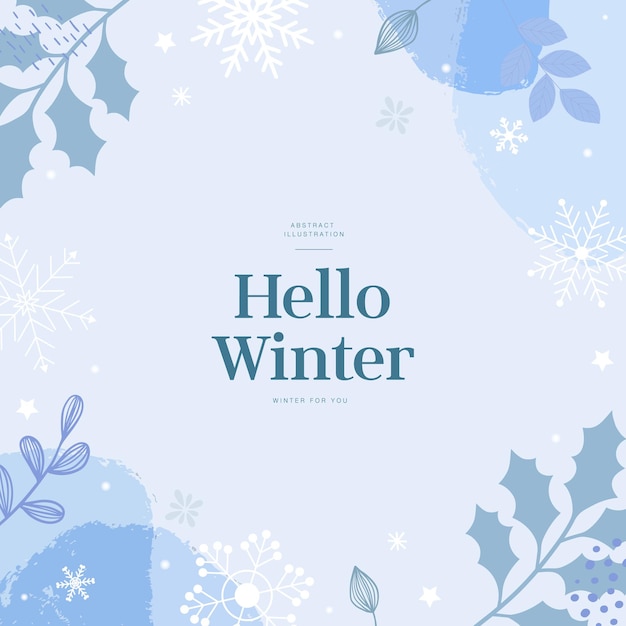 Vector winter background template illustration. baner. pop-up. frame