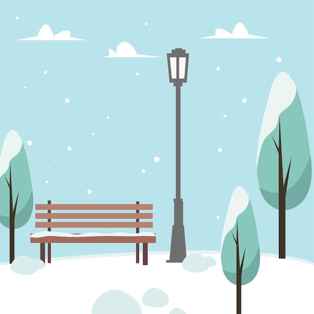 Winter Background Vector and Illustration