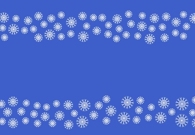 Зимний фон с падающим снегом и снежинками. С Рождеством и Новым годом фон. Векторная иллюстрация.