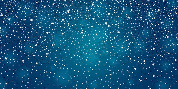 Зимний фон со снегом на синей векторной иллюстрации