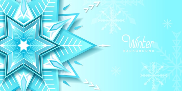 Winter background with snow vector