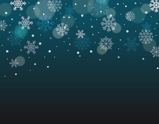 Winter background with snowflakes with blank the space for a text. vector illustration