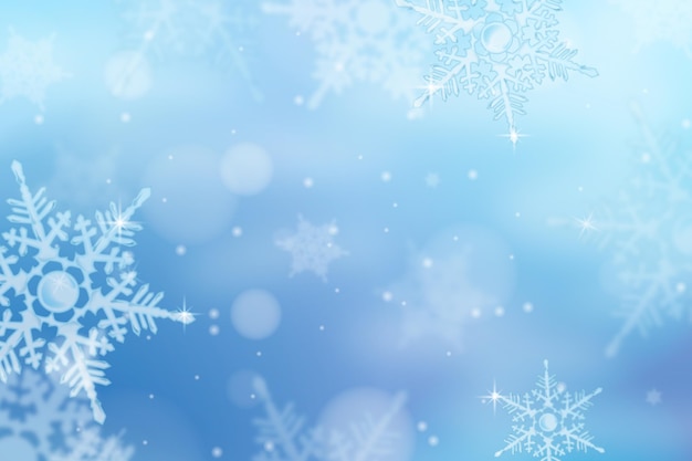 Vector winter background with snowflakes