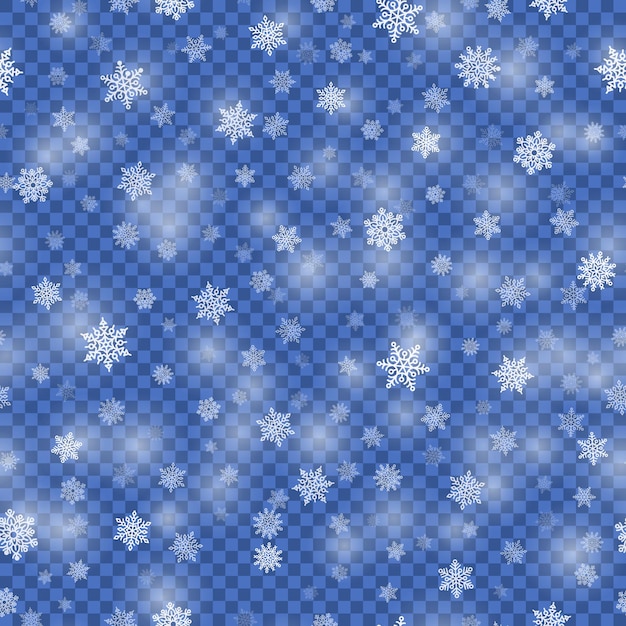 Winter background with white snowflakes