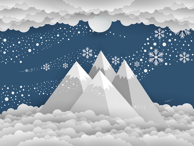 Vector winter background