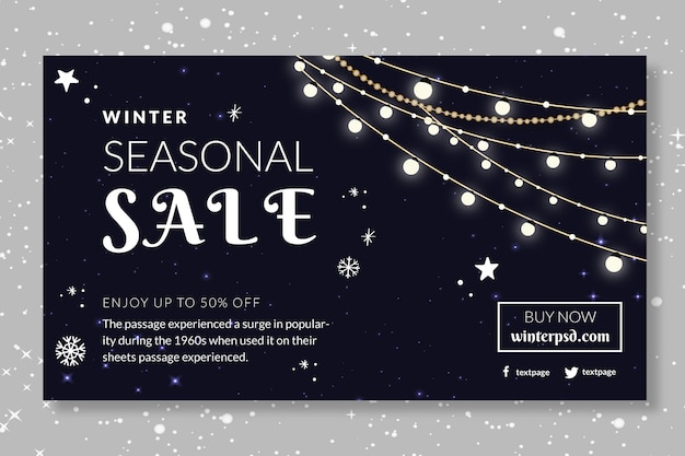 Winter banner seasonal sale