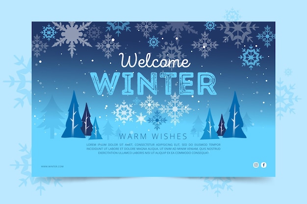 Vector winter banner template