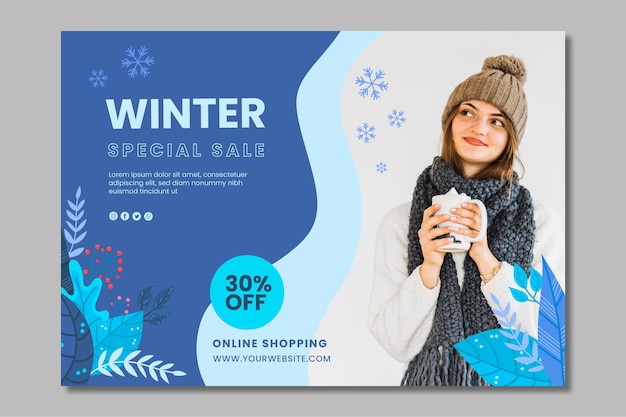 Winter banner template