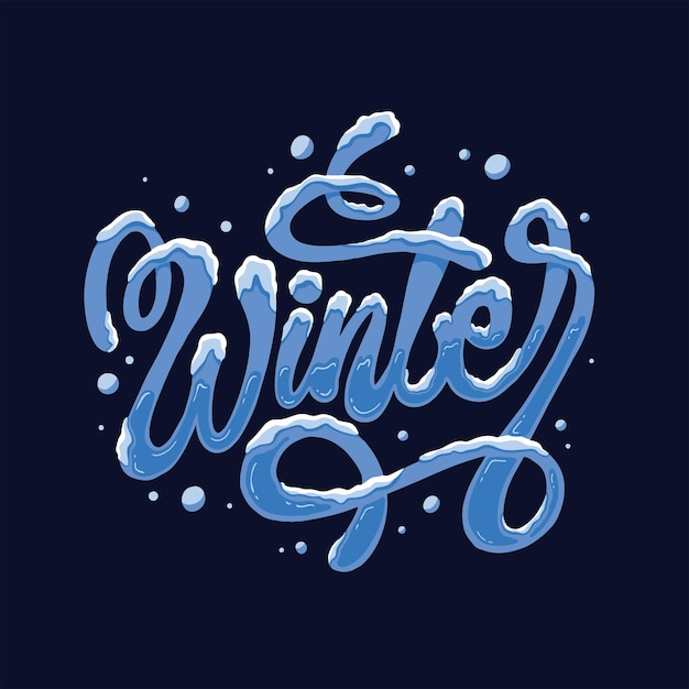 Vector winter belettering ontwerp