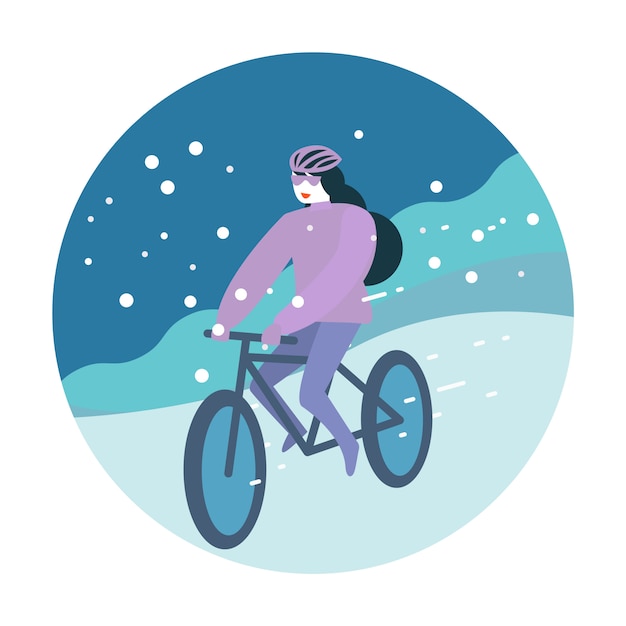 Andare in bicicletta d'inverno