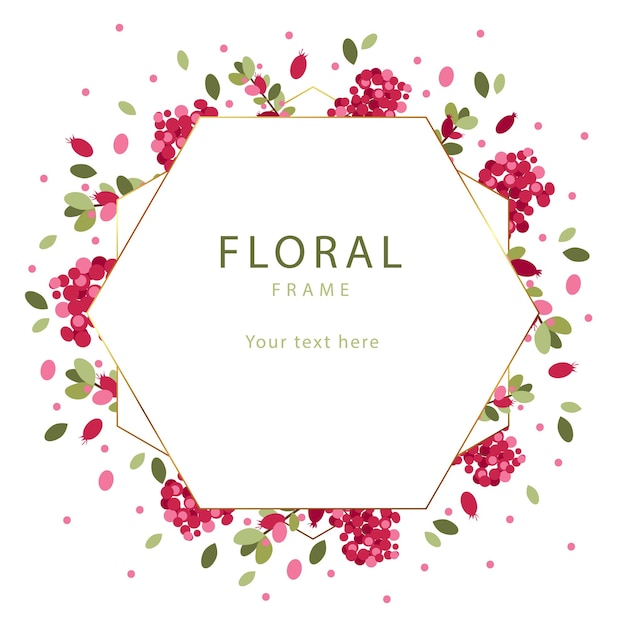 Winter bloemen frame