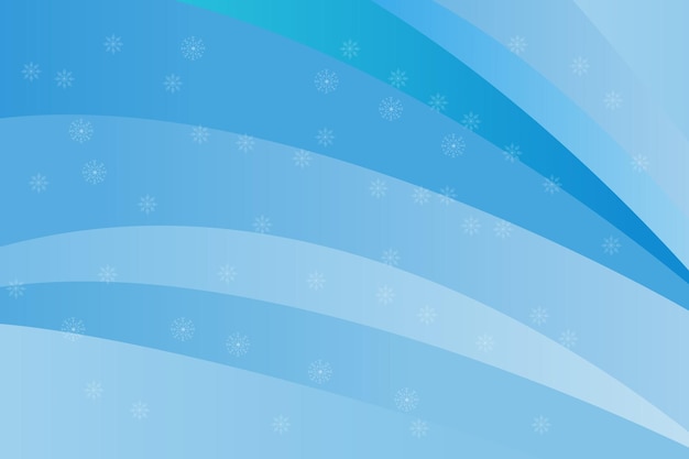 Winter blue background with snowflakes