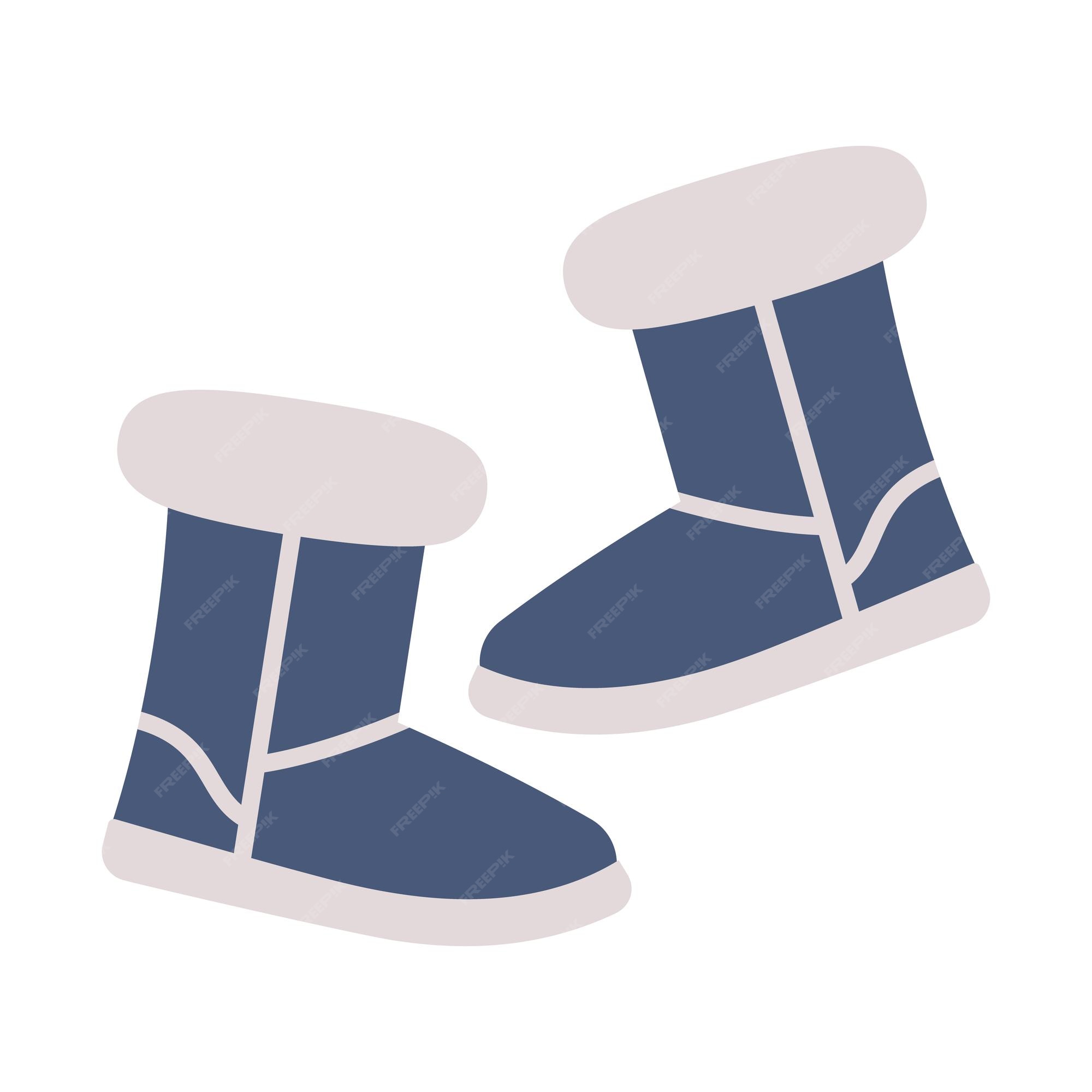 Premium Vector | Winter boots shoes vector illustration icon for men ...