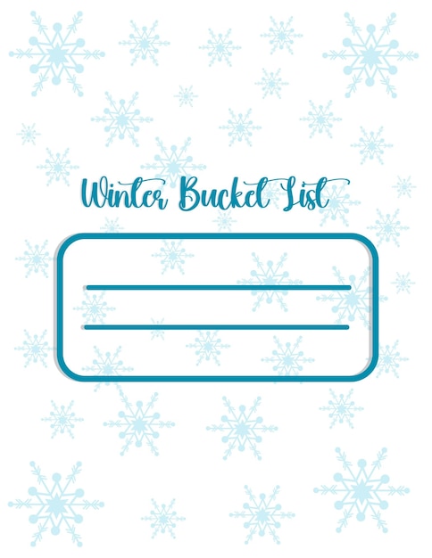 Winter Bucket List