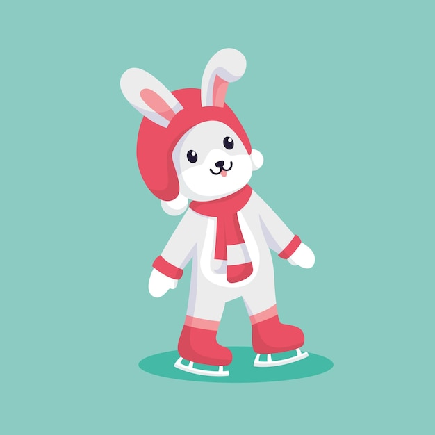 Winter Bunny Characterdesign Illustratie