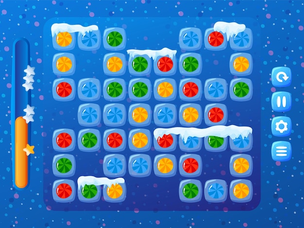 Winter candy game grappige achtergrond