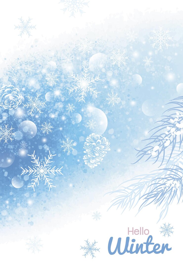 Vector winter card design on white background vector illustration