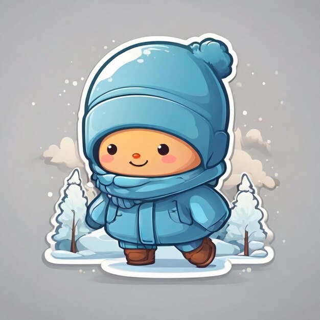 Vector winter cartoon vector background