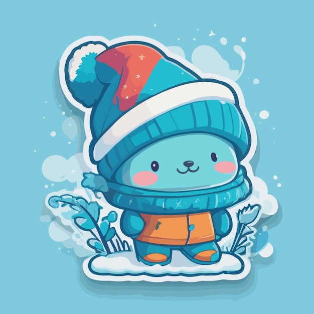 Vector winter cartoon vector