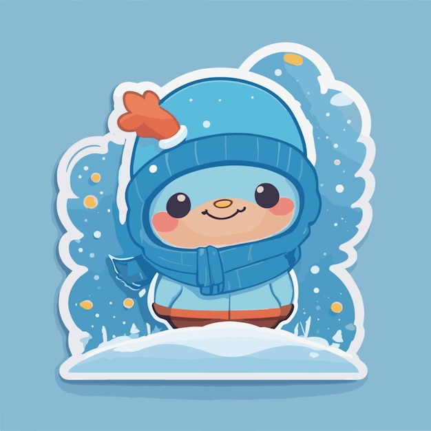 Vector winter cartoon vector