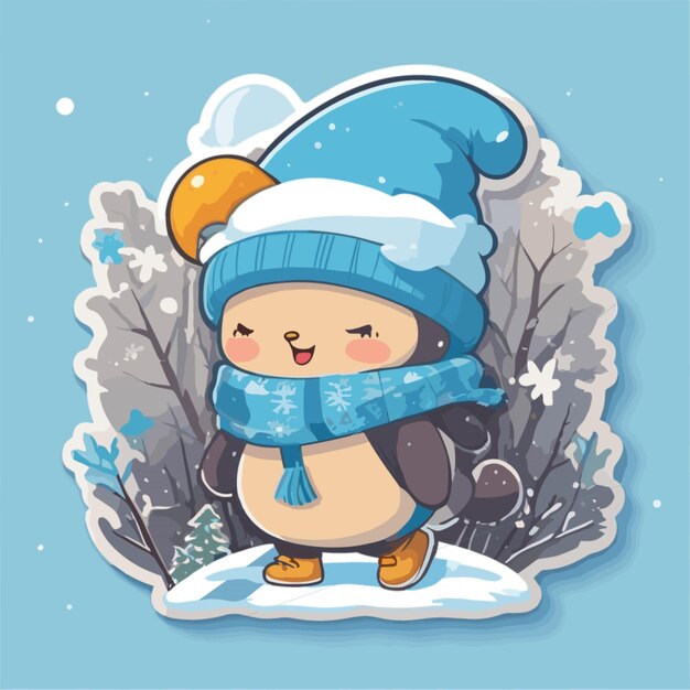 Vector winter cartoon vector