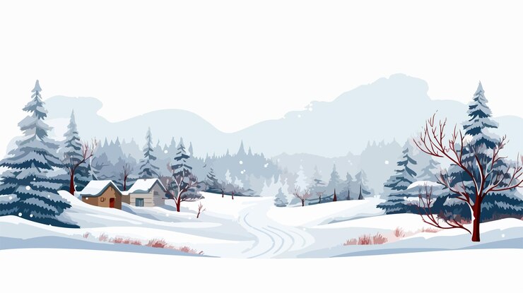 Vector winter cartoon web banner vector illustratie