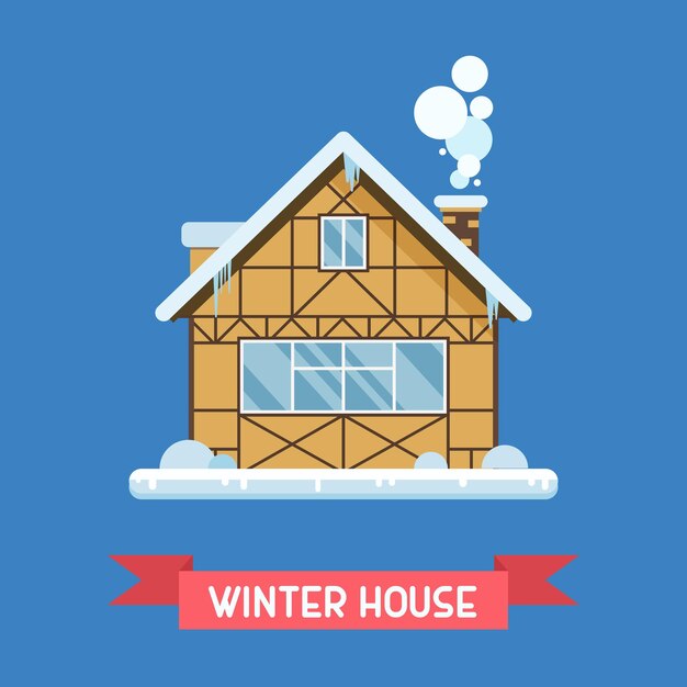 Winter chalet house