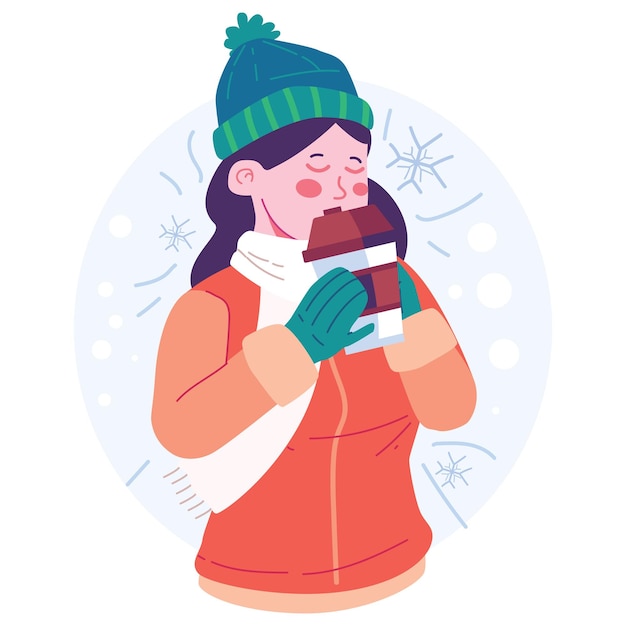 Vector winter character illustration