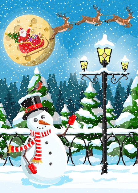 Winter christmas background