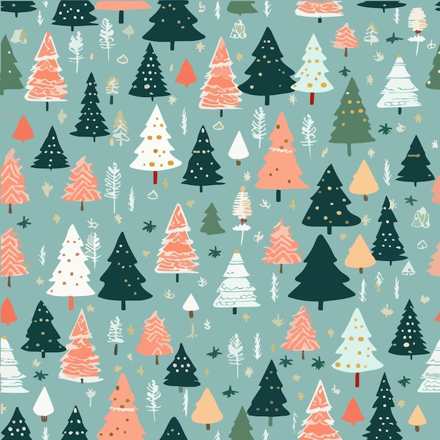 Winter Christmas Seamless Pattern