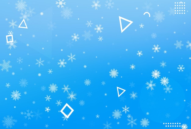 Winter christmas snowflake background  falling snowflake vector