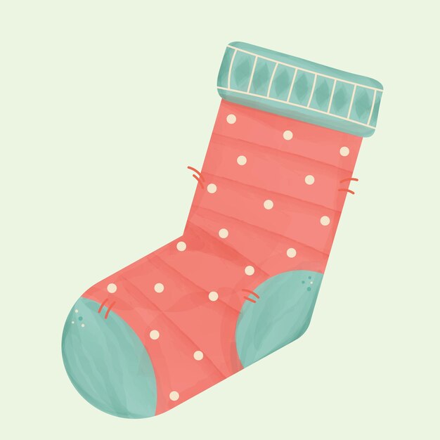 Winter christmas sock