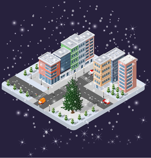 Winter christmas stadsdeelmodules