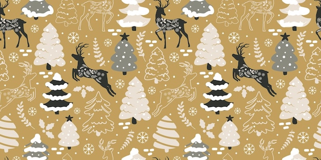 겨울과 크리스마스 테마 원활한 패턴