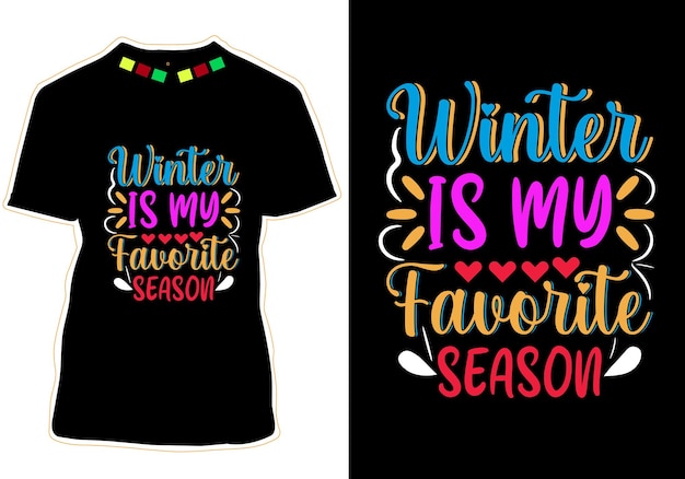 Winter citaten T-shirt Design Vector