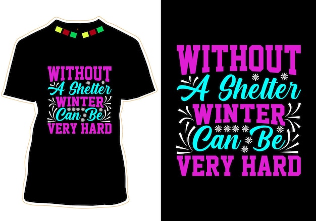 Winter citaten T-shirt Design Vector