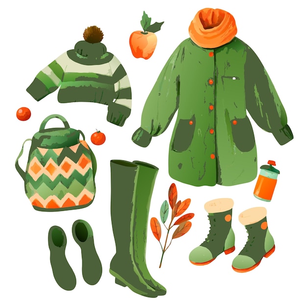 Vector winter clothing vector