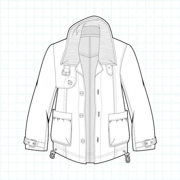 Vector winter coat over coat jacket outwear