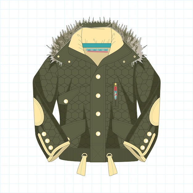 Vector winter coat over coat jacket outwear