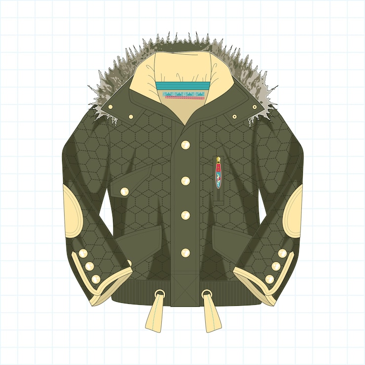 Vector 겨울 코트 오버 코트 재 외부 의류