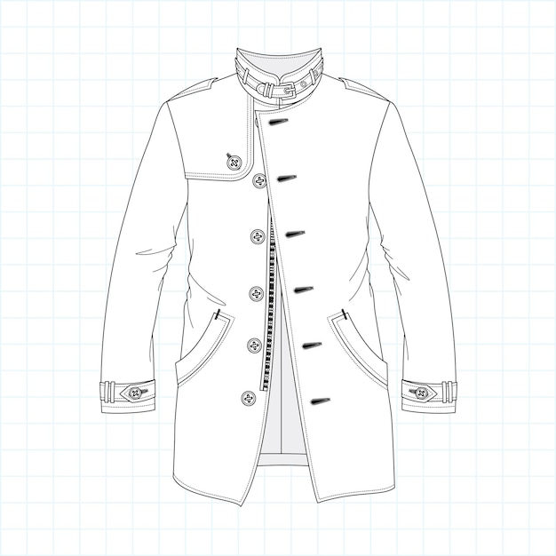 Vector winter coat over coat jacket outwear